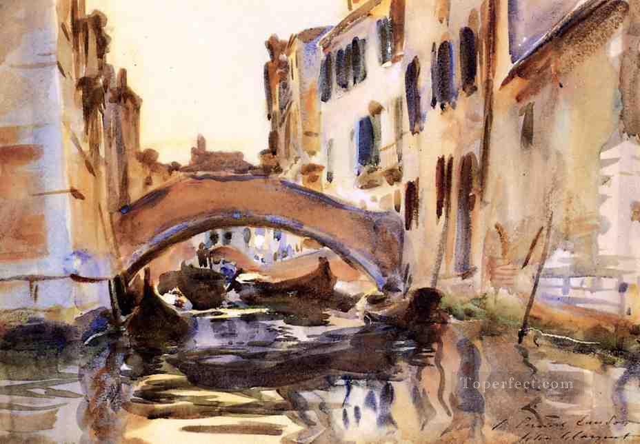 Venetian Canal John Singer Sargent water color Oil Paintings